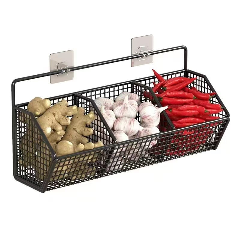 Estante canasta colgante cocina caja de almacenamiento de veduras , utensillos de cocina limpieza